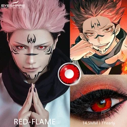 Vibrant Green Cosplay Color Contact Lenses - Cute Anime - Inspired Eye Enhancement (RED FLAME)