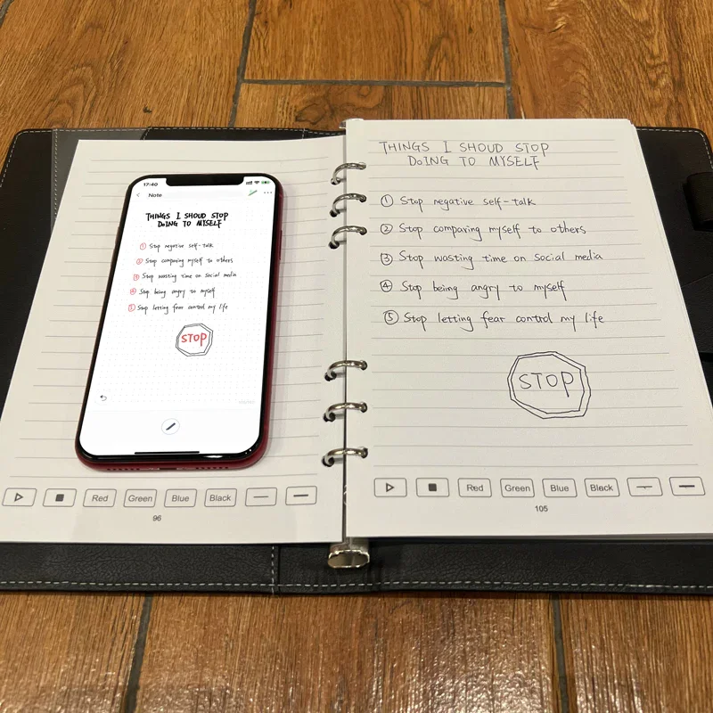 Papier nachfüllung a5 6 Ringe für das syncpen3 Smart Pen Pu Notebook – Detail 2