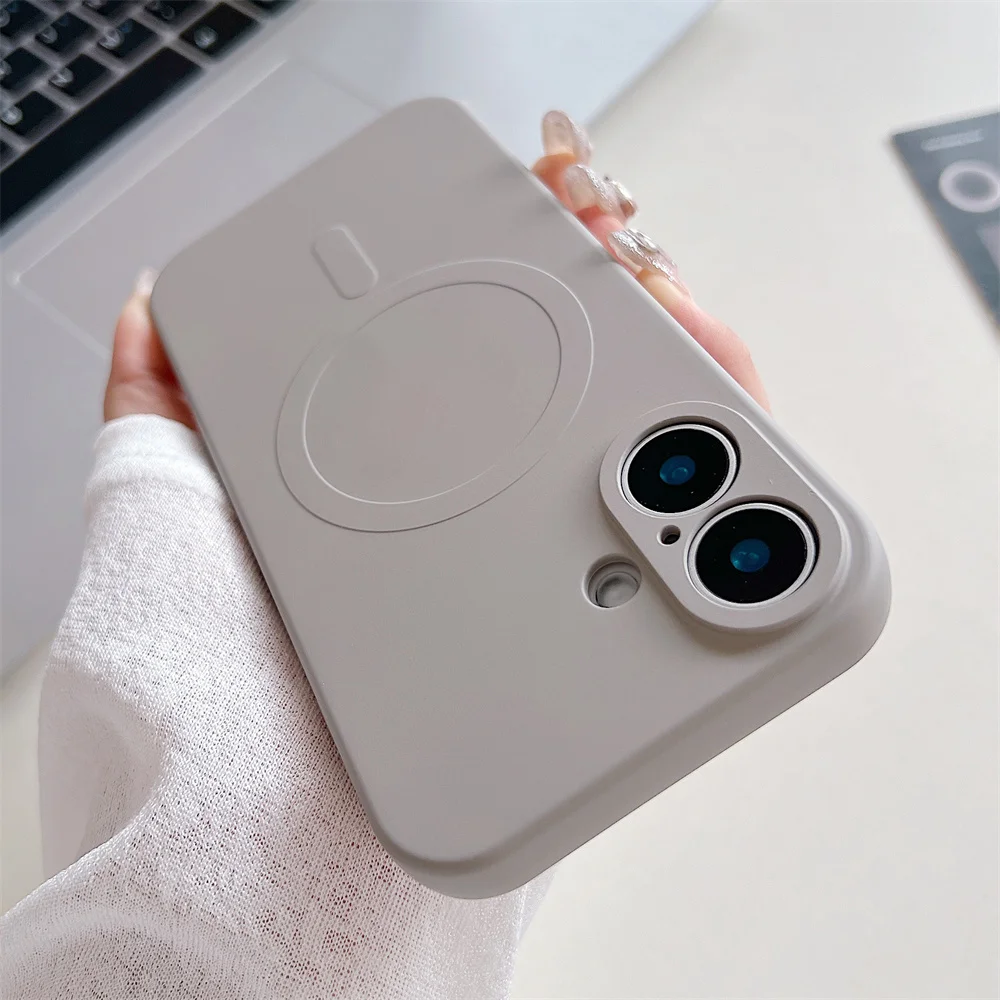 Liquid Silicone Shockproof Magnetic Wireless Charging Phone Case