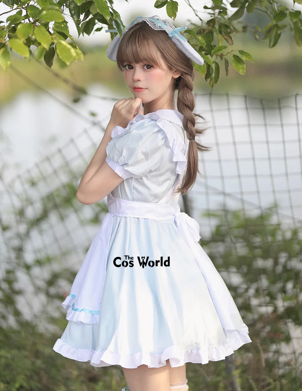 5 Colors S-5XL Japanese Lolita Heart Rabbit Maidservant Maid Restaurant Apron Dress Uniform Outfits Anime Cosplay Costume