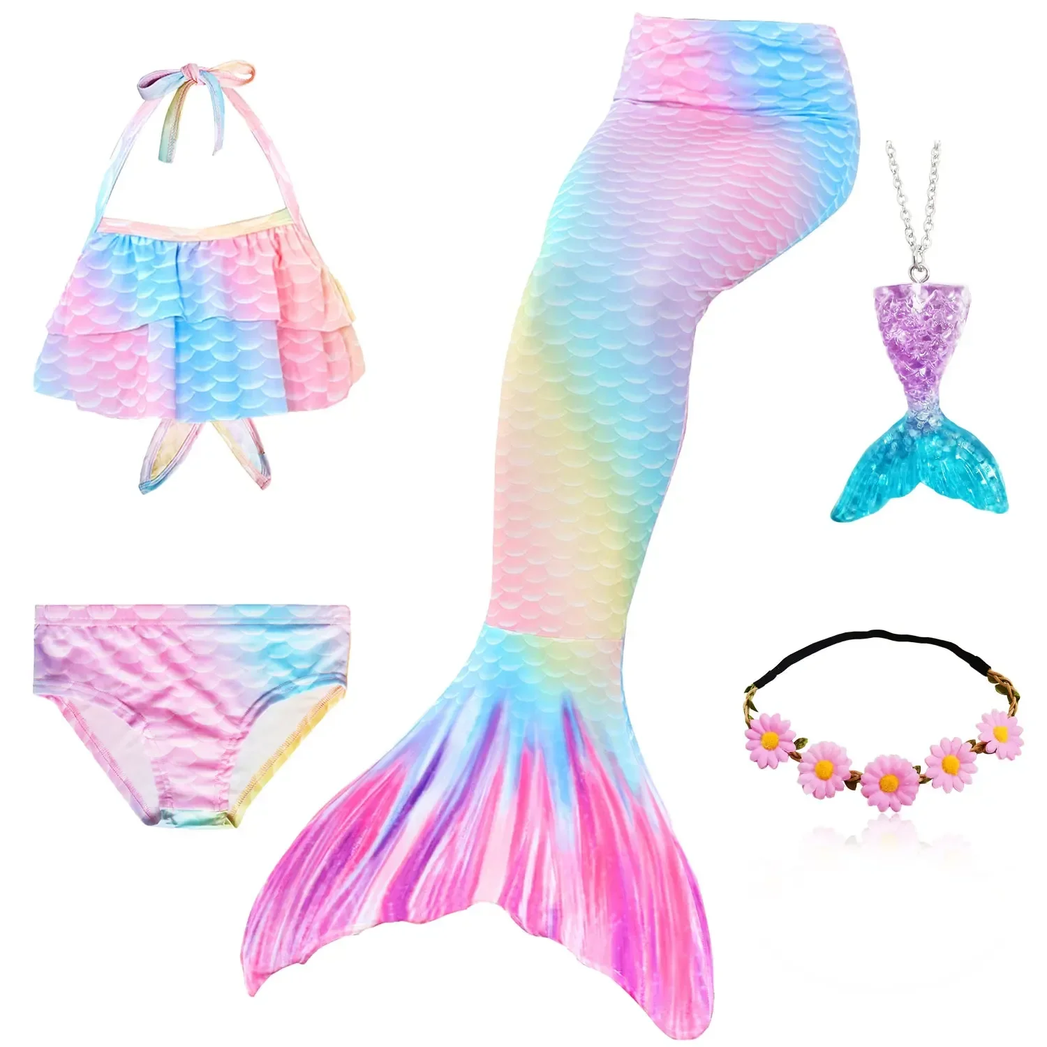 Fancy Kids Mermaid Tail Girls Mermaid Tail for Swimming Costume Costume Child Swimwear Swimsuit Cosplay Birthday Party cosplay costume kids girls dress mermaid costume