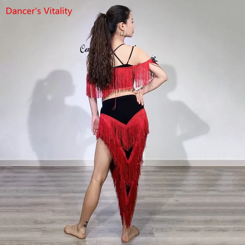 ベリーダンススーツスリングトップ房スカートパフォーマンス洋服
