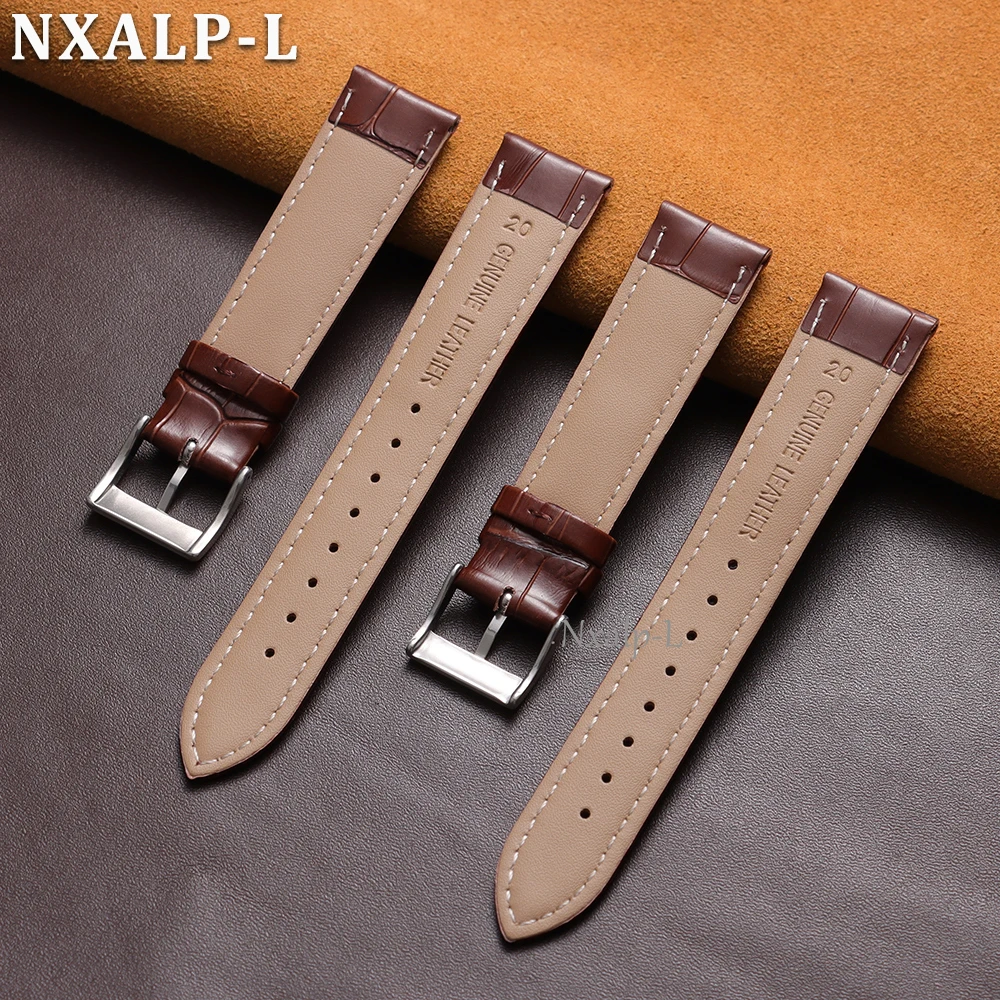 Elegant Calfskin Leather Watch Band - Universal Fit Wristband