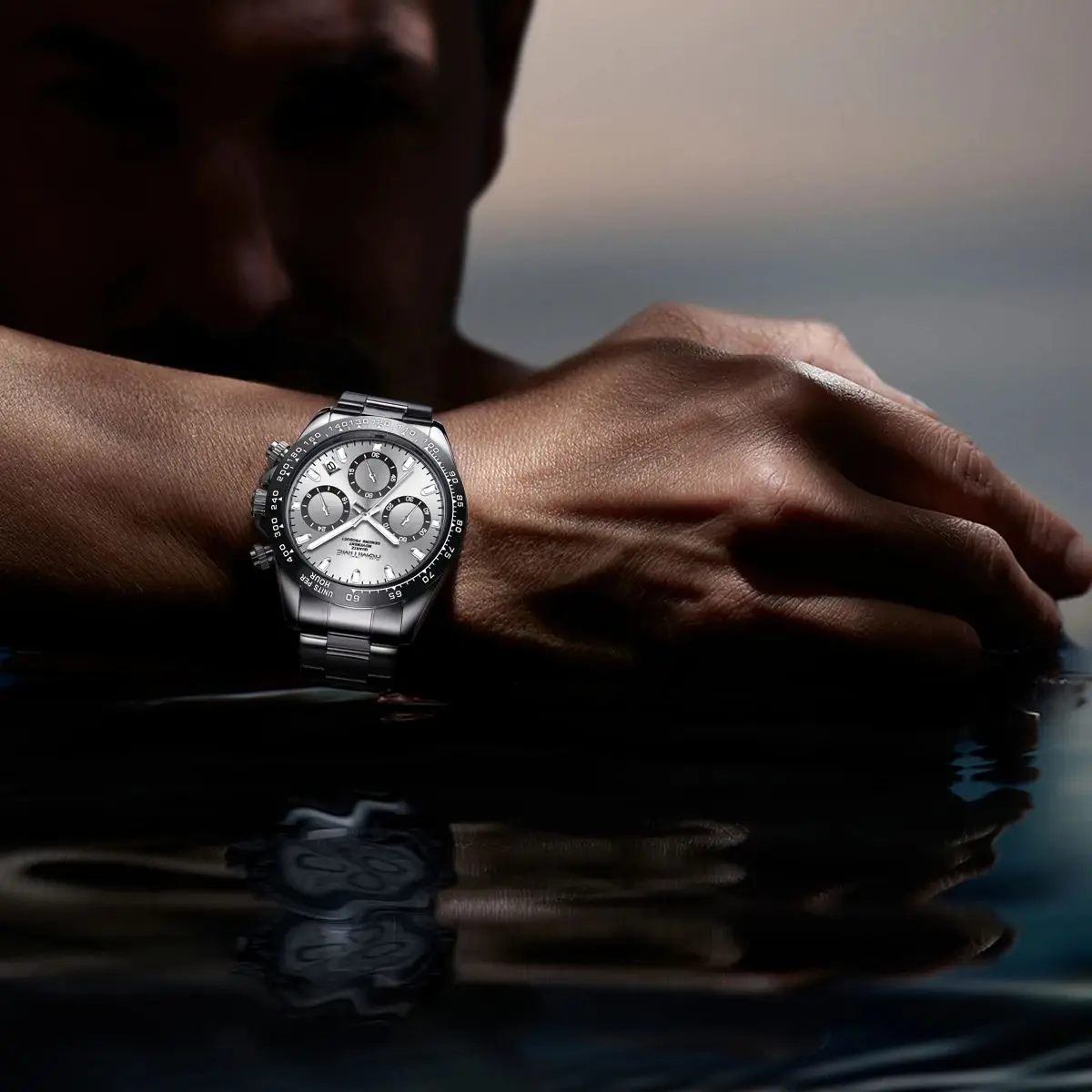 ROMITIME Luxury Men's Watch Clock Male Fashion Luminous Waterproof Quartz Wristwatches Stainless Steel Field Watches For Men