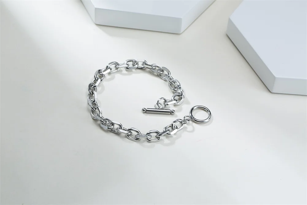MÄNNER SCHMUCK 3 ZU 8MM BREITE EDELSTAHL WEIZEN KETTE ARMBAND 7,48 ZU 9 ZOLL KARABINERVERSCHLUSS – Detail 13