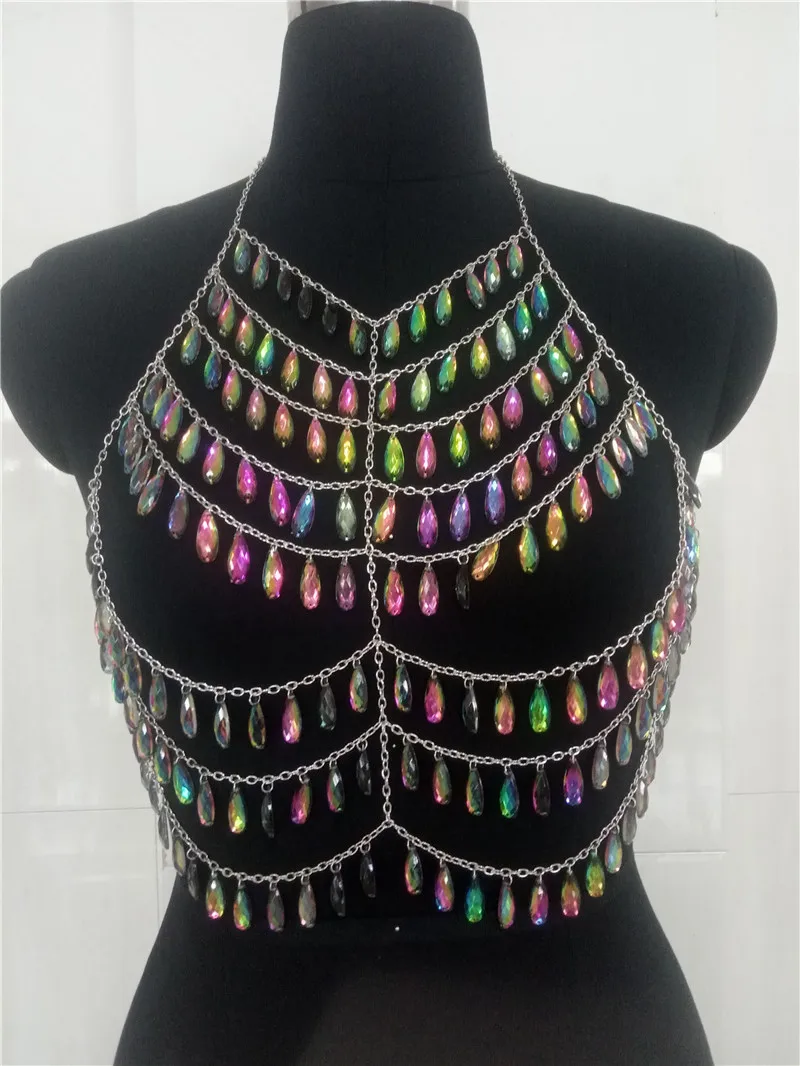 

2023 пляжный бюстгальтер с цепочкой для тела В курортном стиле