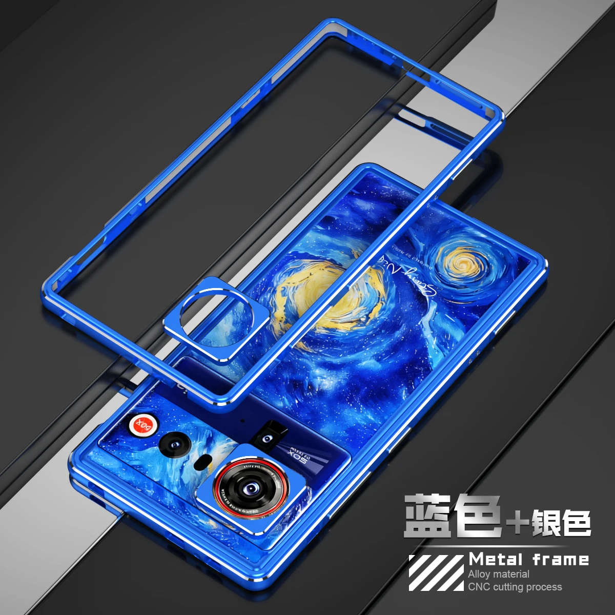 Sleek Metal Bumper Phone Case with Camera Lens Protector
