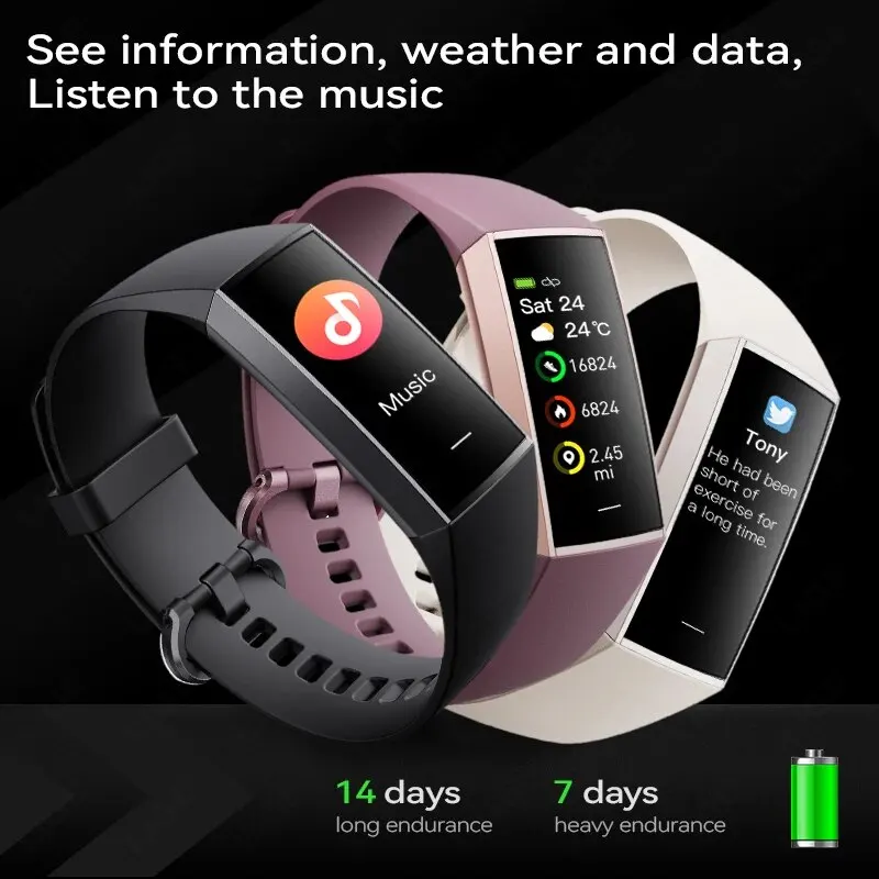 LIGE New Fashion Smartwatch For Men Women Temperature Blood Oxygen Monitoring Bracelet Sport Fitness Waterproof Smartwatch Man