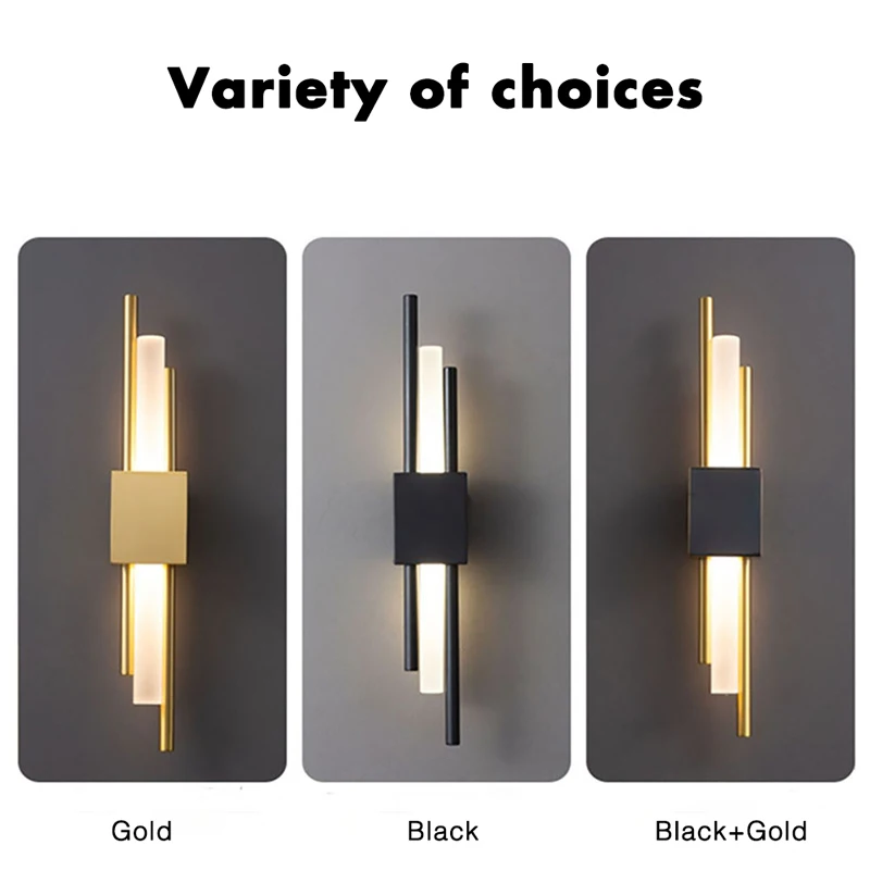 Modern luxury LED wall lights for living room, bedroom, staircase, background wall decoration, bedside study