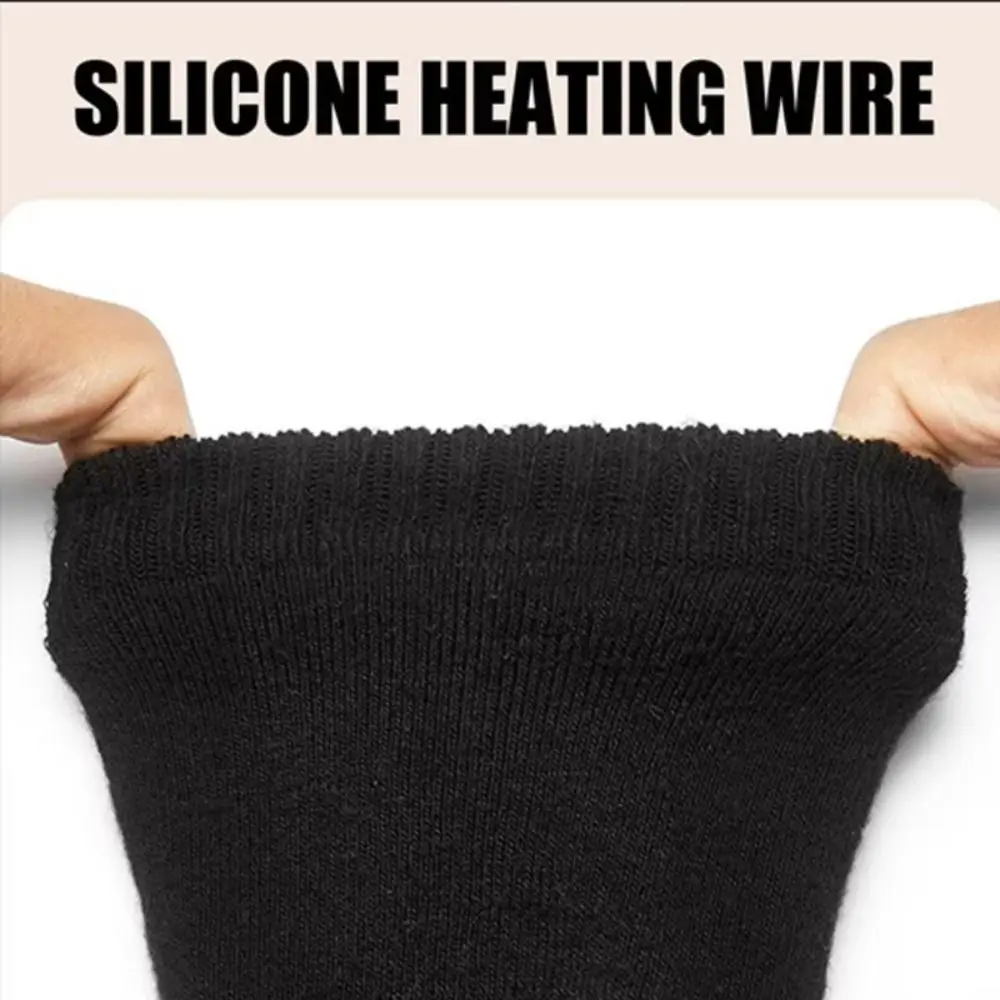 Winter Warm Cotton USB Heated Socks 5V Thermal Feet Warmer Soft Fast Heating Electric Warm Socks Outdoor Sports