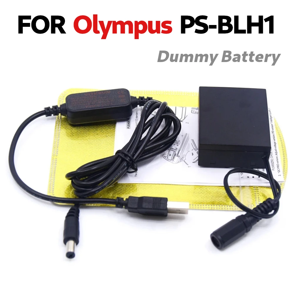 Adattatore Per Cavo Usb Power Bank 5V + Ps-Blh1 Blh-1 Batteria Fittizia Per Fotocamera Olympus Em1 Mark Ii Em1-2 Em1 Mark 2