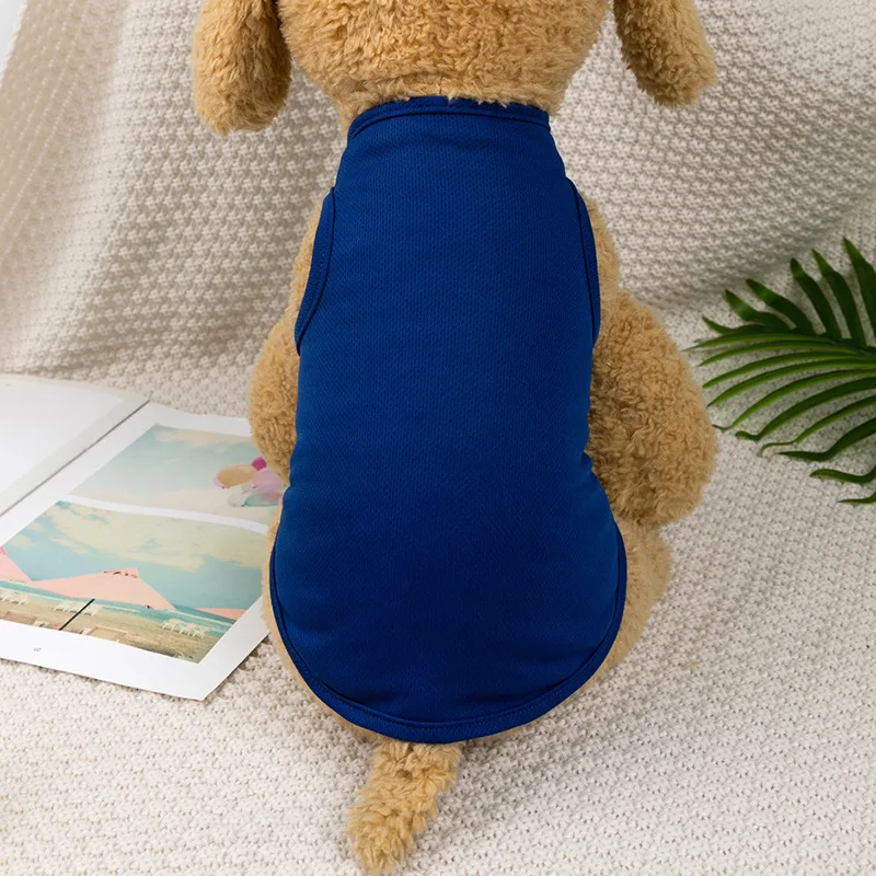 thumbnail image 1 of Ropa nueva para perros de primavera y verano, fina, transpirable, para perros pequeños, de peluche, estilo francés, chaleco universal de color sólido para mascotas, ropa para mascotas, 1 of 5
