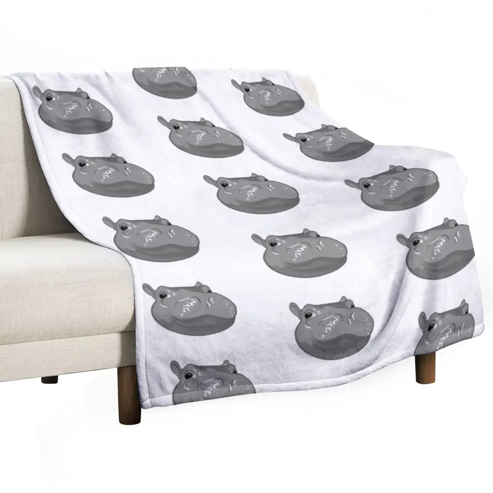 

Hippo Fiona Cincinnati Zoo (white) Throw Blanket Kid'S Thermal Blankets