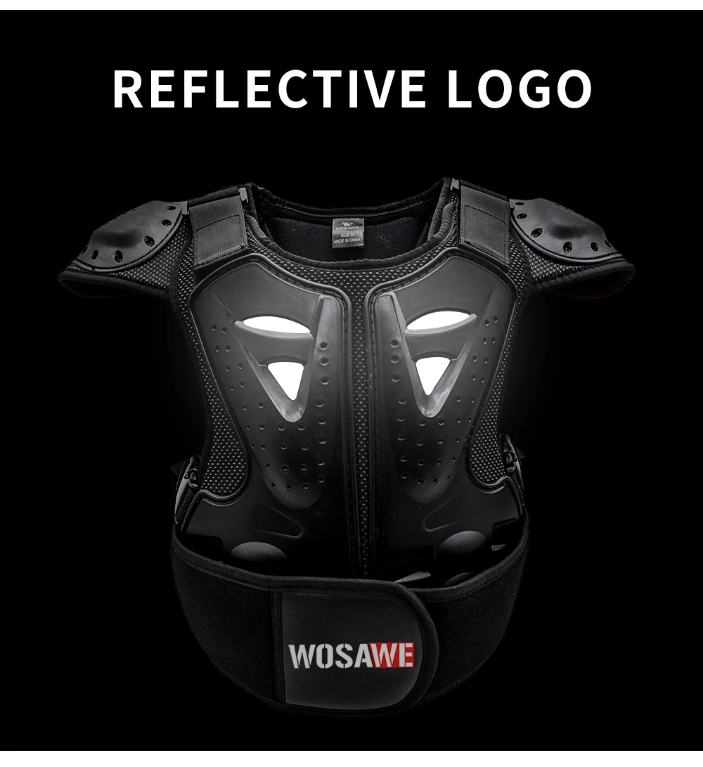 WOSAWE Motorcycle Protective Gear Racing Armor Children Armor Suit Knee and Elbow Protection