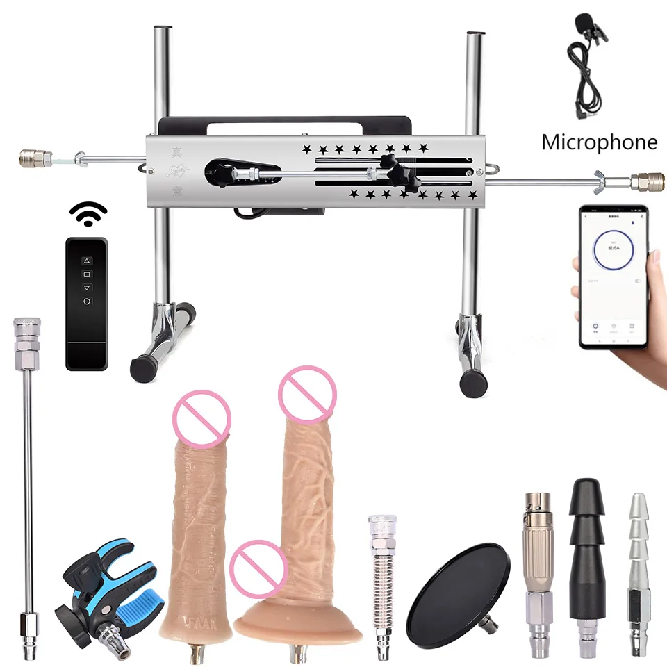 Sex Toy App Control Quiet Sex Machine with Attachment 120W Adjustable Vac u Lock 30db Love Machine for Couples 3-15cm Stroke