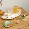 Baby Baby Play House Afternoon Tea Set Toys Coffee Machine Toy Wooden Model Children Play Simulation Coffee Cake Pretend Toys 2