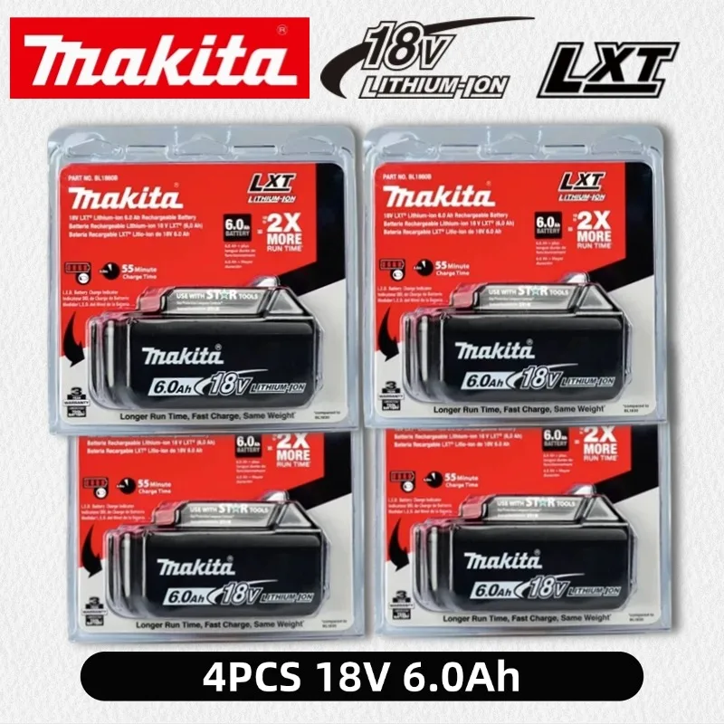 100% Original Makita battery,18V 6.0Ah rechargeable battery, replacing Makita BL1830B L1840B L1850B L1860B,power tool battery