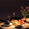 LED Cordless Table Lamp Dimmable Bedside Lamp Restaurant Atmosphere Lighting for Indoor and Outdoor Metallic Black 2