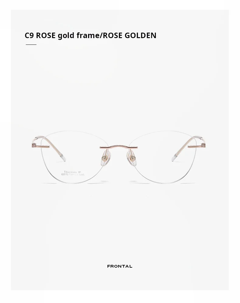 Yimaruili Women's Rimless Oval Cat Eye Eyeglasses Image 14