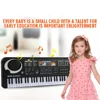 Kids Electronic Piano Keyboard Portable 61 Keys Organ with Microphone Education Toys Musical Instrument Gift for Child Beginner 3
