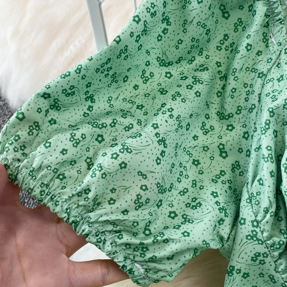 Robe Col V Trapèze Robe Cocktail DRESSTELLS Vintage - Col V Manches Volants Ourlet Asymétrique Tenue Soirée Rockabilly