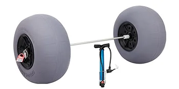 SucceBuy Beach Balloon Wheels 13" Replacement Sand Tires TPU Cart Tires for Kayak Dolly Canoe and Buggy w/ Free Air Pump 2-Pack