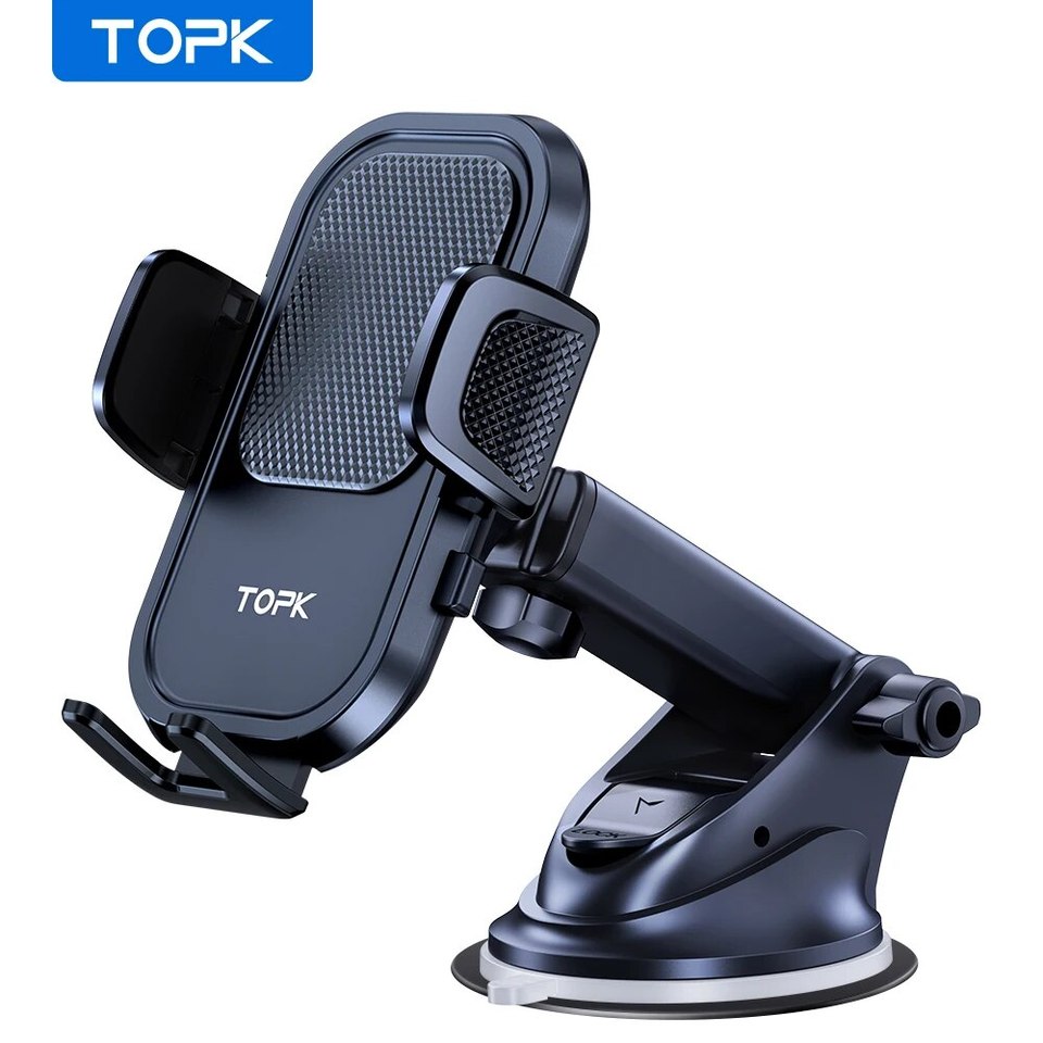 TOPK Car Phone Holder Mount for IPhone[Powerful Suction] Phone Mount for Car Dashboard Car Accessories Automobile for Smartphone
