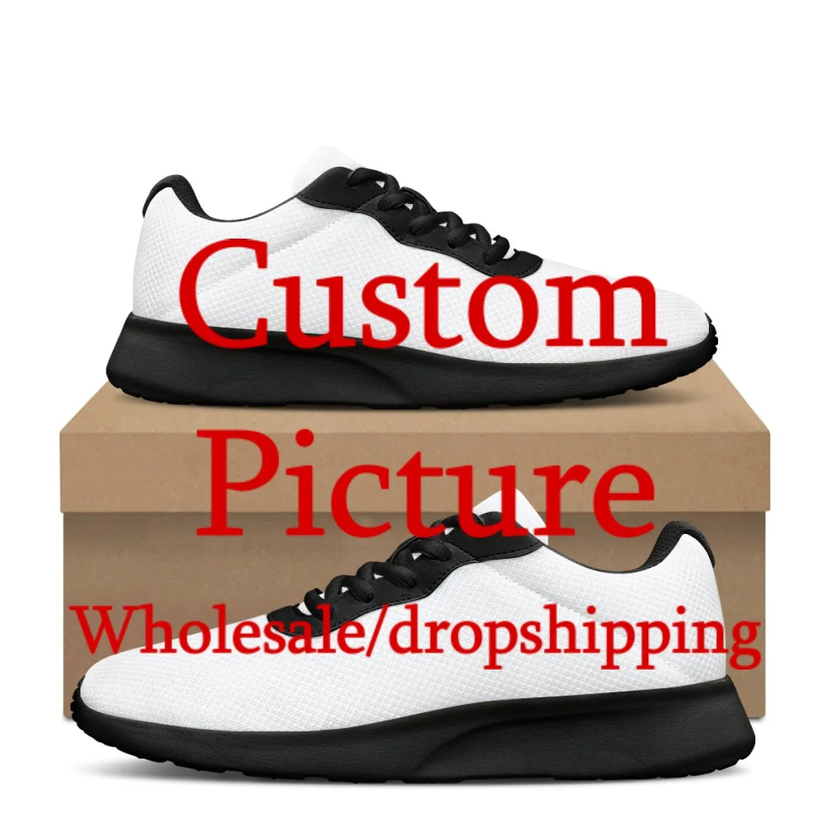 Personalized Women Shoes Summer Air Mesh Casual Ladies Flats Vulcanized Shoes Man Cozy Breathable Sport Shoe Running Customize