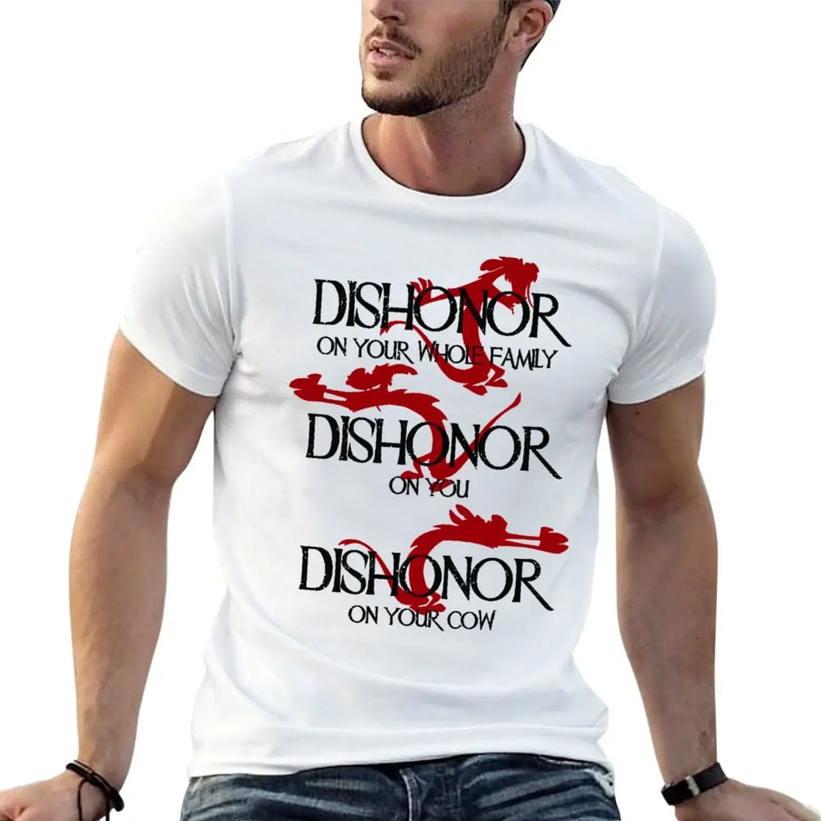 Dishonor! T-Shirt Anime Vintage Clothes Plain Mens T Shirt