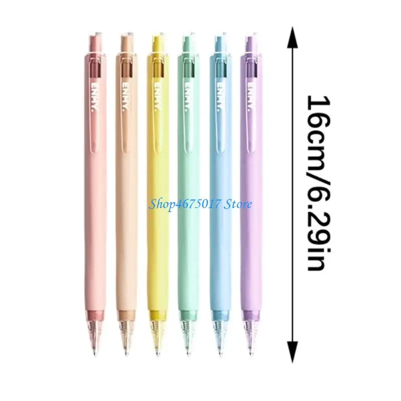 H4GA 6Pcs 저널용 다색 아크릴 젤 펜 0.7mm 중간 팁 개폐식 젤 펜