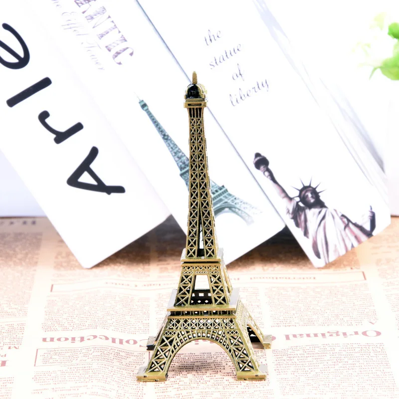 8-32 Cm Paris Eiffel Tower Crafts Home Furnishing Metal Model Decoration Travel Memorial Gift Bronze