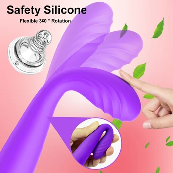 G Spot Finger Vibrator for Women 10 modes Silicone Orgasm Dildo Vagina Massager Nipple Clit Stimulator Female Sex Toys for Adult 4
