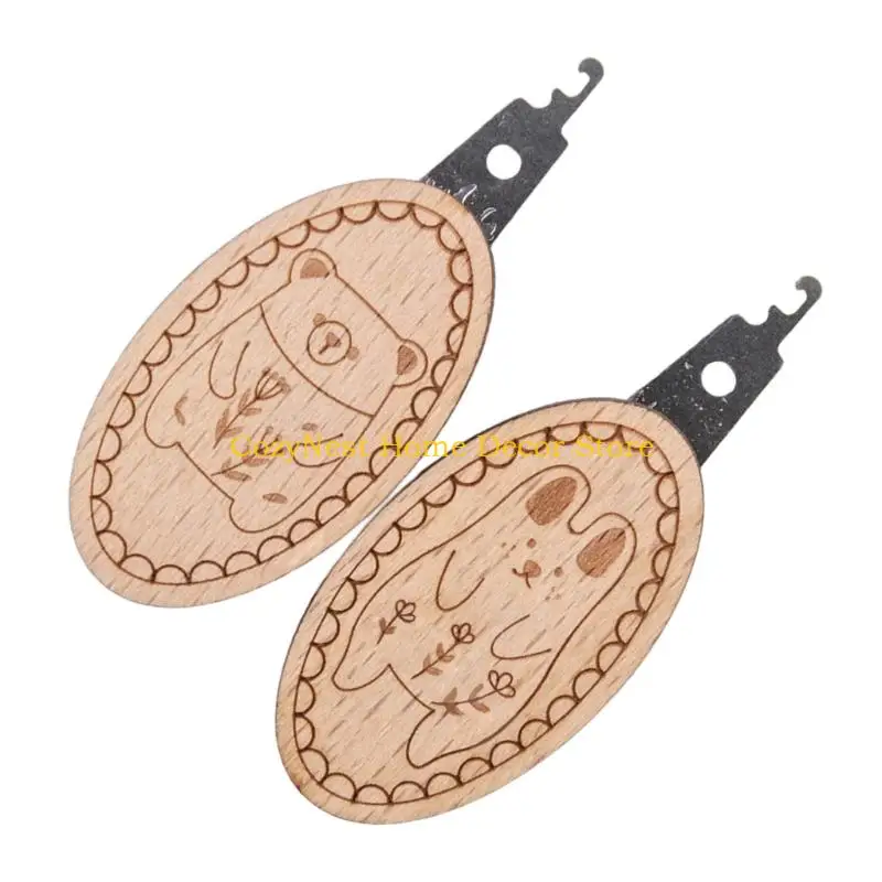 92MF 2 Pcs 바늘 실꿰기 재봉 도구 손 바느질을 위한 자수 바늘 실꿰기
