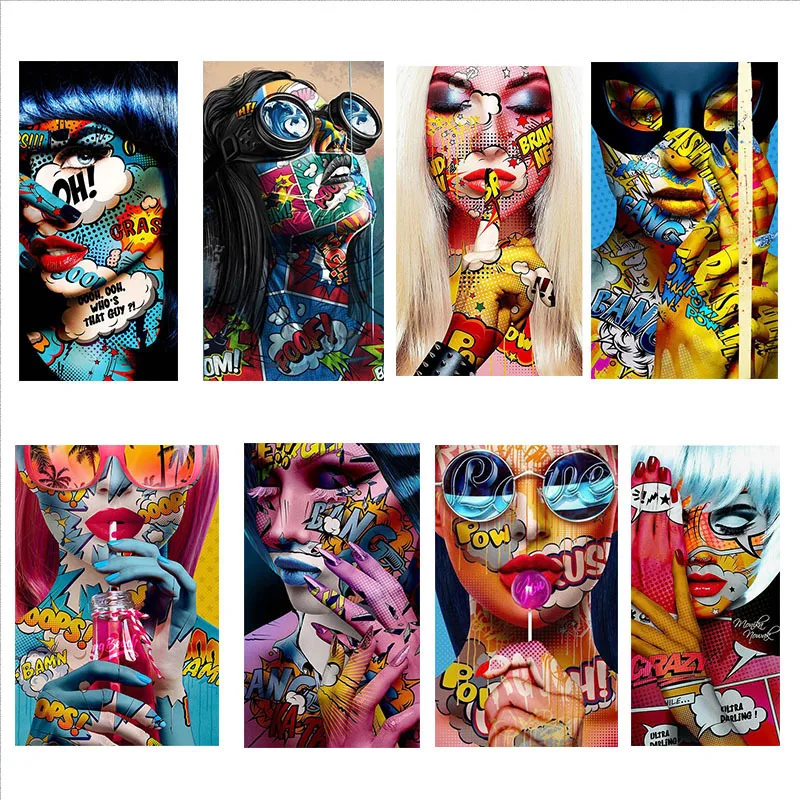 Europe Rock Fashion Graffiti Girls DIY Patch T-shirt Sticker Heat Transfer Vinyl for Clothes