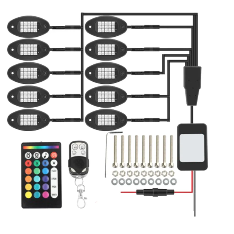 

15 LED Colorful Lights Car Lights One Tow Ten Lights Under Car Lights Car