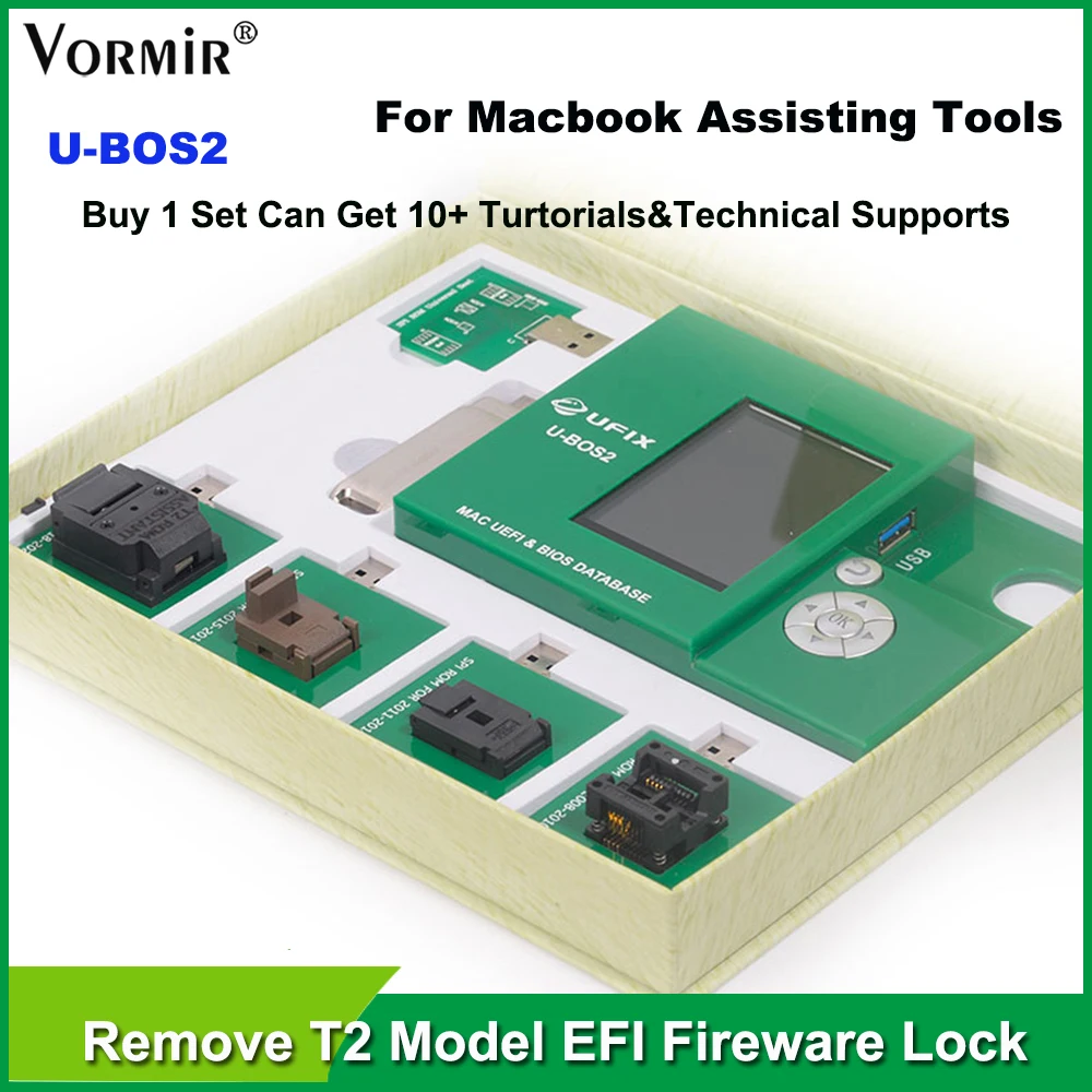 UFIX U-BOS2 For Remove EFI Lock Firmware Lock PIN Code Lock Of Macbook 2008-2017 with M1 or T2 ROM Chips BIOS Data Repair Tools