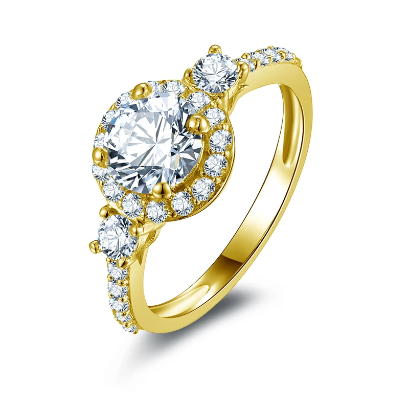 Anillo De Compromiso Con Moissanita De 0.30 Carat - AM05 - Joyería Diamanti