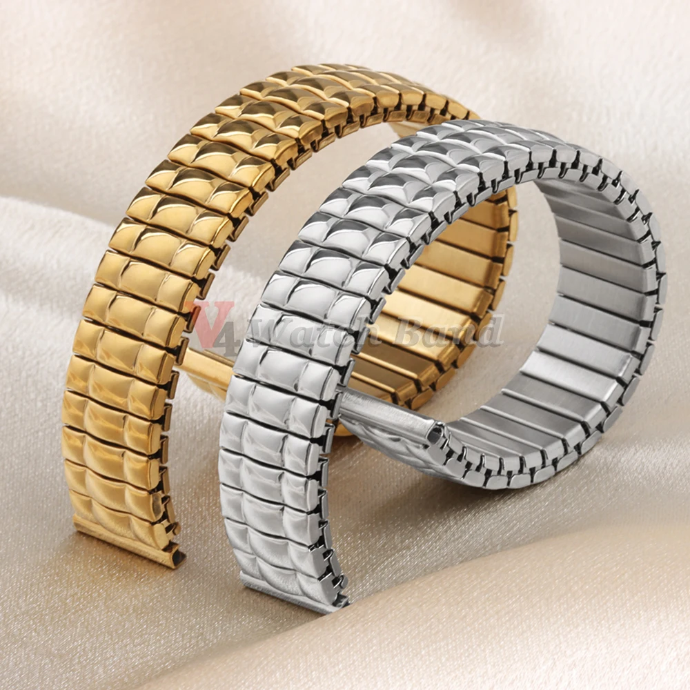 Stainless Steel Elastic Watch Band - Universal Stretch Expansion Bracelet