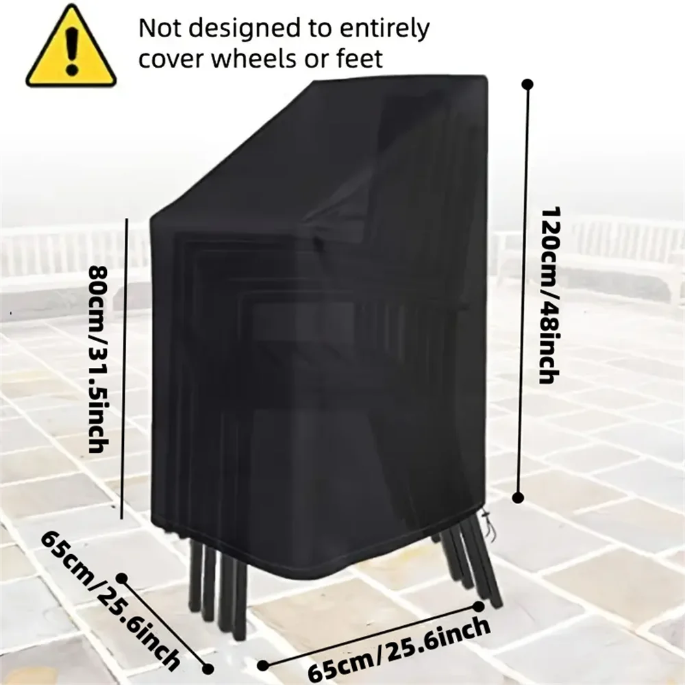 Heavy-Duty Waterproof Patio Chair Cover, UV and Wind Resistant, Durable 210D Oxford Fabric