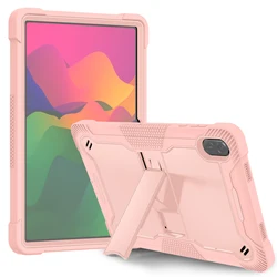 Rugged Shockproof Tablet Cover with Built - in Stand for Honor Pad X8a 11inch (RoseGold)