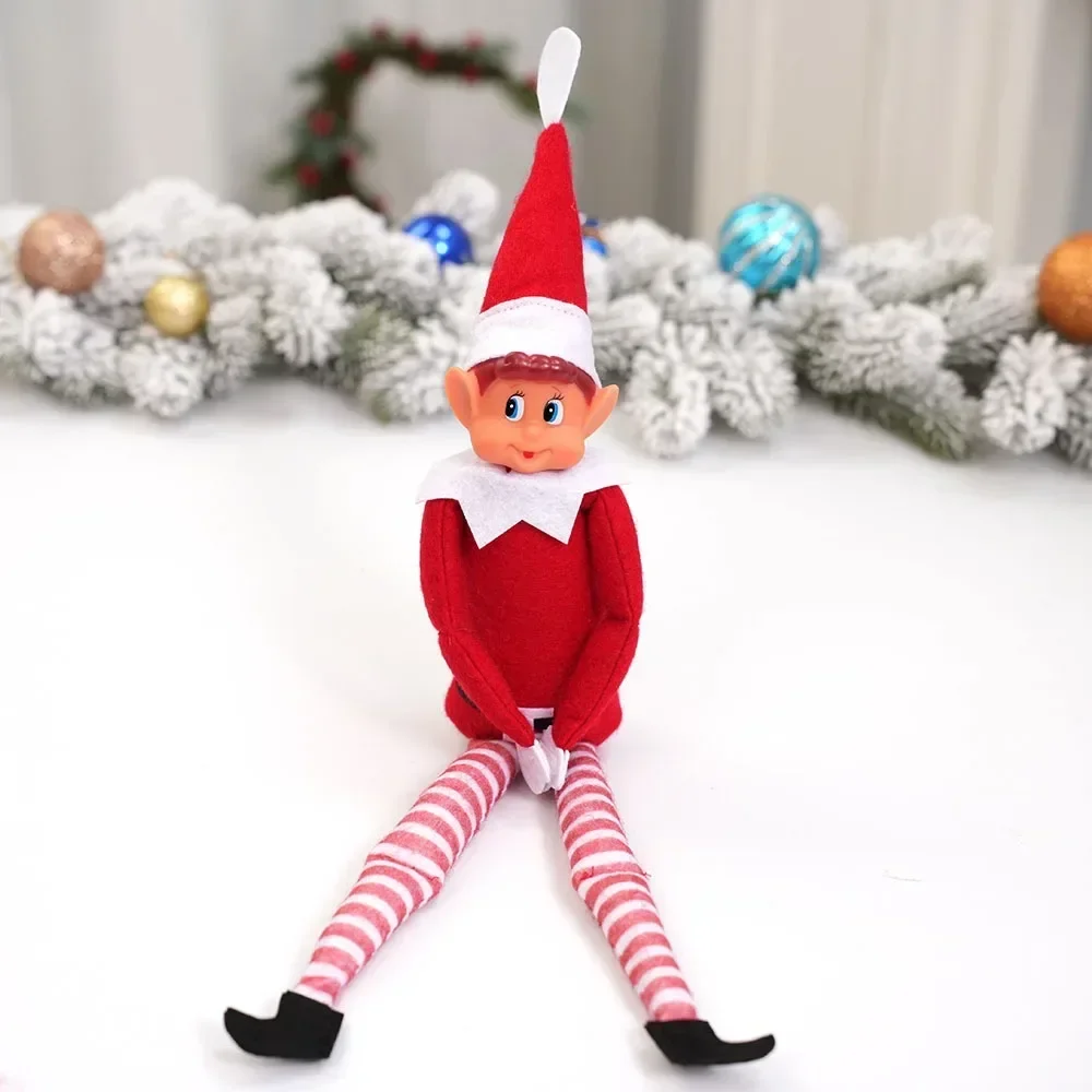 thumbnail image 1 of Elfo navideño que se porta mal, juguete de peluche novedoso, elfo travieso y flexible en el estante, muñeco de elfos navideños, regalo para niños, 1 of 5