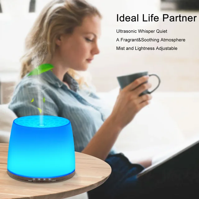 500ML Aromatherapy Oil Diffuser, Auto Shut Off (When Water Runs Out) Essential Oil Aroma Diffuser Humidifier for Home Office 3