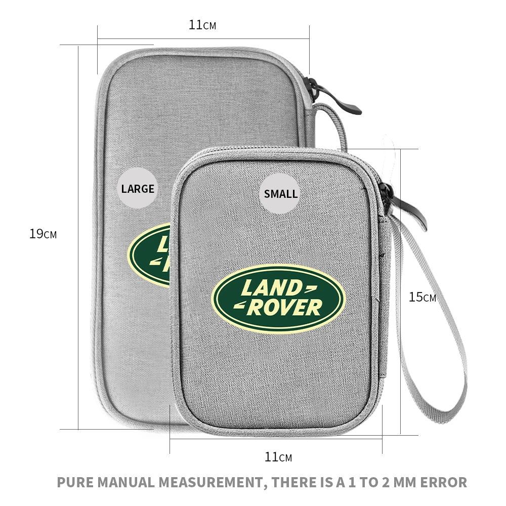 Car Portable Multifunction Storage Bag Key Case Organizer Stowing Tidying For Landrover SVR Discovery Velar RangeRover L322 L320