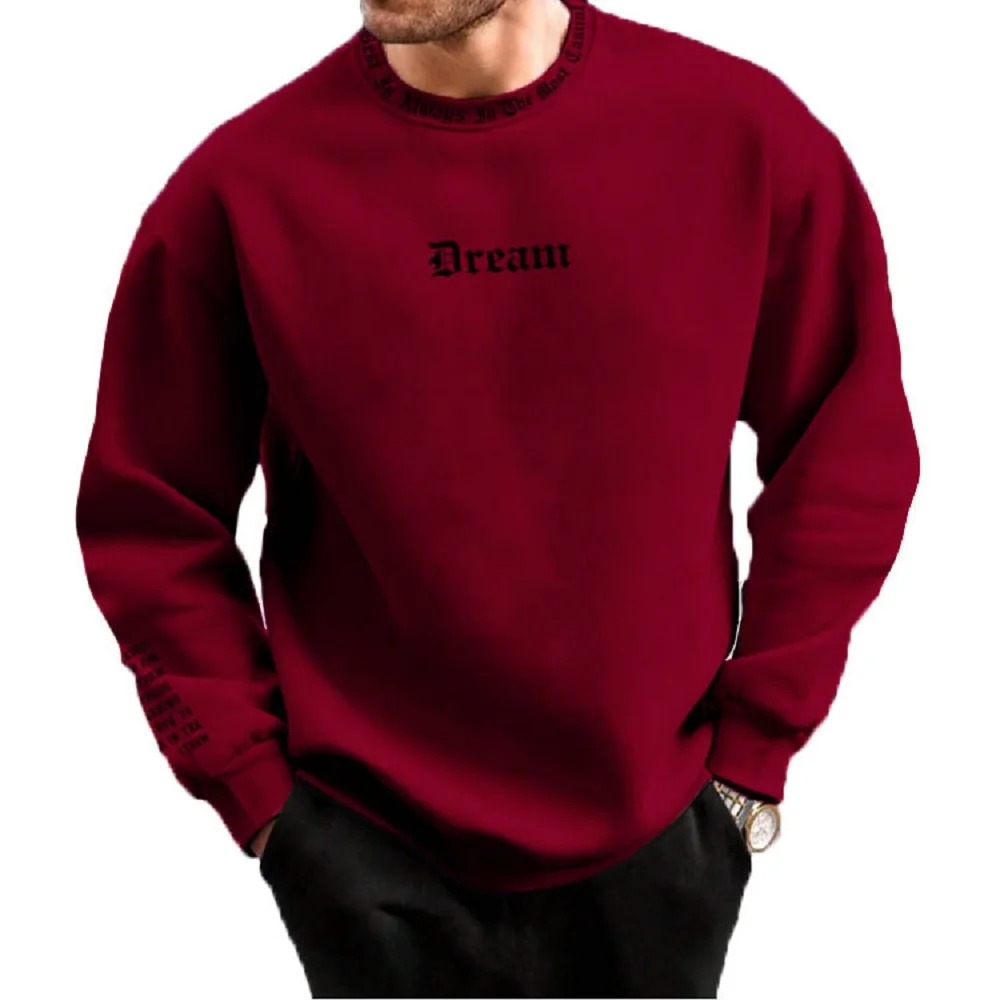 Sweatshirts Men's Tracksuits Long Sleeve Jersey Coats Male Casual Sportswear 3D Printed Letter Tops Pullover Loose Clothing