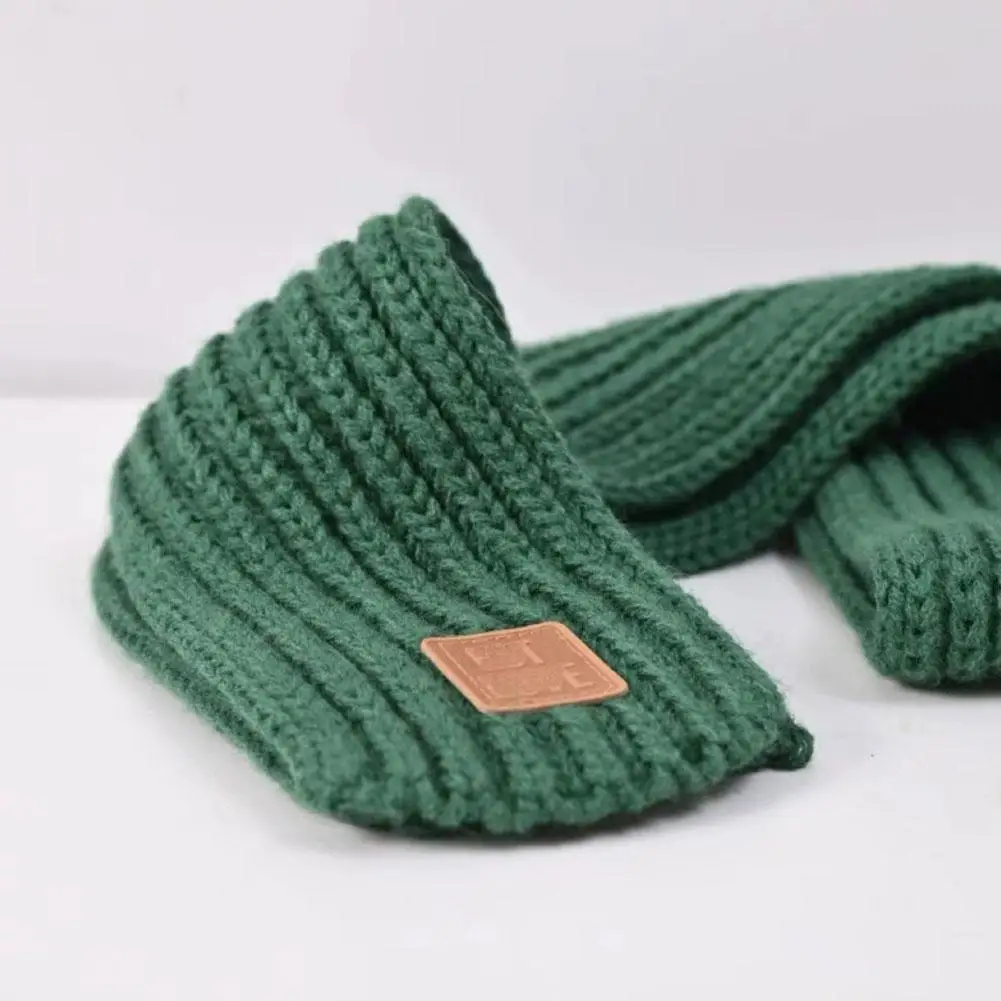Kinder Winter Gestrickte Schal Warme Weiche Outdoor Winddicht Halstuch Einfarbig Schal Kinder Warme Zubehör – Detail 11