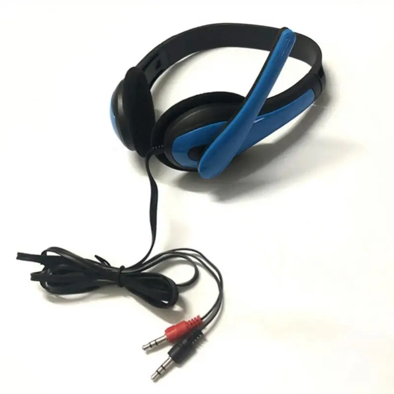 3.5mm Wired Headphones With Microphone Universal Headset Noise Reduction Earphone For Computer PC Laptop Voice Call Games