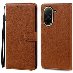 Dual Size Flip Leather Wallet Phone Case - Premium Book Cover Coque s Etui for Redmi A5 171.7mm (Brown)