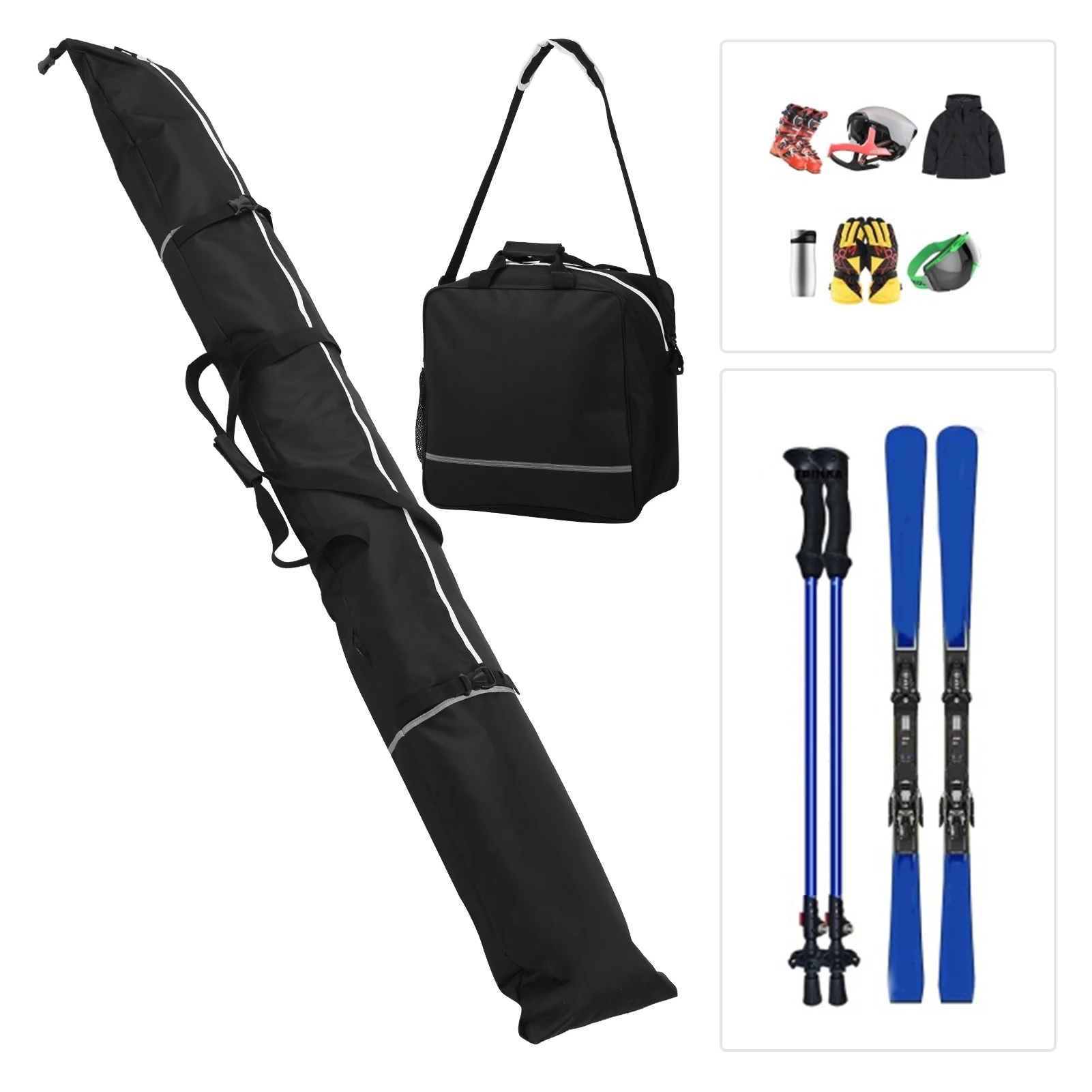 Nylon Snowboard Bag and Ski Boot Storage Bags Waterproof Carrying Travel Case Set Ski Boot Bags Ski Boot Handbag Snowboard Bag 2