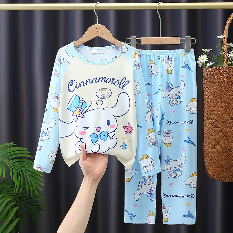 Cinnamoroll Pijamas Kawaii Para Mujer Sanrio-Conjunto De Pijama De