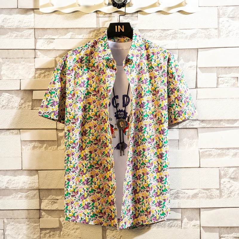 2024 New Men's Short Sleeve Hawaiian Shirt 4